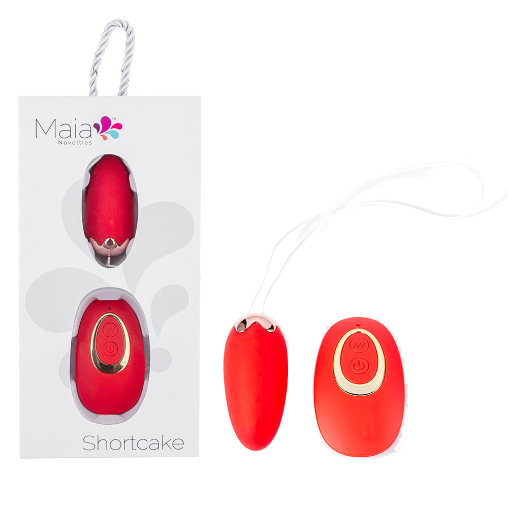 Maia SHORTCAKE - Red USB Rechargeable Vibrating Egg with Wireless Remote Maia Toys